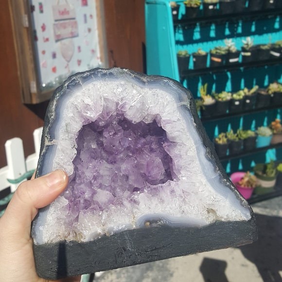 Gorgeous Amethyst Crystal Raw Geode - Picture 6 of 6
